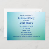 De blauwe gradiënt van de Personaliseerbare Briefkaart (Voorkant / Achterkant)