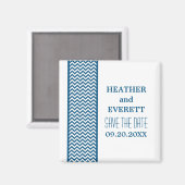 De blauwe Grens van de Chevron sparen de Datum Mag Magneet (Voorkant / Achterkant)