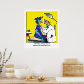 De blauwe griep poster (Keuken)