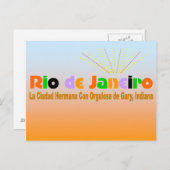 De Blauwe Hemel van het Briefkaart van Rio (Voorkant / Achterkant)