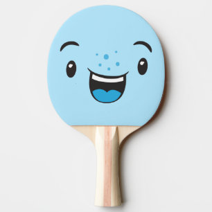 De blauwe het Glimlachen Peddel van de Pingpong Tafeltennisbatje