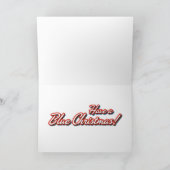 De blauwe het Surfen van Kerstmis Hawaiiaanse Feestdagen Kaart (Binnen)