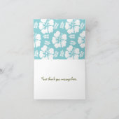 De blauwe Hibiscus dankt u nota neemt van Kaarten (Binnen)