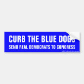 De blauwe Honden Bumpersticker omsluiten (Voorkant)