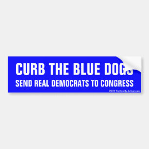 De blauwe Honden Bumpersticker omsluiten