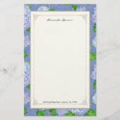 De blauwe Huwelijken van het Kant van de Hydrangea Briefpapier (Voorkant)