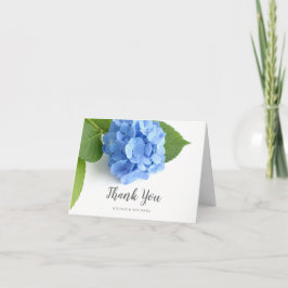 De blauwe Hydrangea hortensia Bloemen dankt u Bedankkaart
