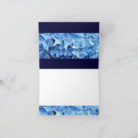 De blauwe Hydrangea hortensia dankt u Kaart 2 (Binnen)