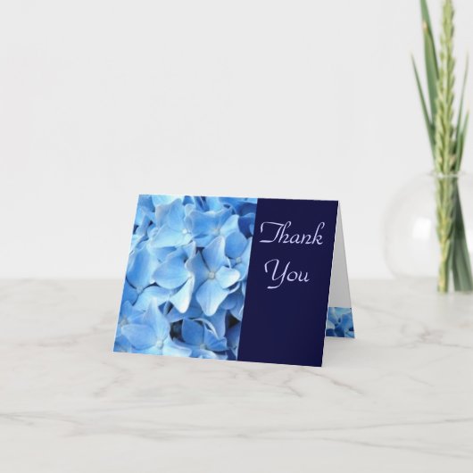 De blauwe Hydrangea hortensia dankt u Kaart 4 (Voorkant)