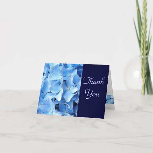 De blauwe Hydrangea hortensia dankt u Kaart 5 (Voorkant)