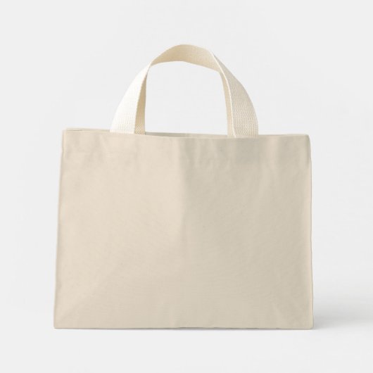 De blauwe hydrangea mini tote bag (Achterkant)