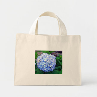 De blauwe hydrangea mini tote bag