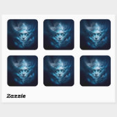 De Blauwe IJskoningin Vierkante Sticker (Vel)