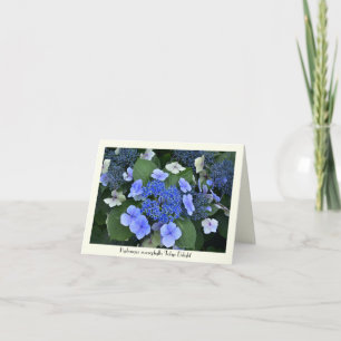 De blauwe Inbare Wenskaarten van de Hydrangea Kaart