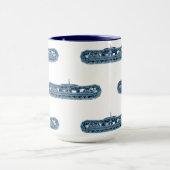 De blauwe Industriële Tank van Machines volgt Mok (Midden)