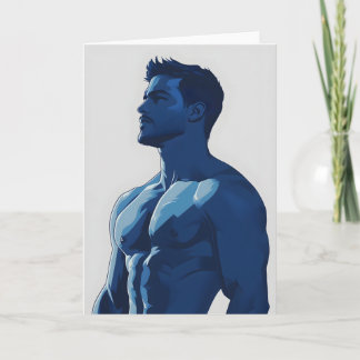 De Blauwe Jongen Gay Wenskaart Kaart