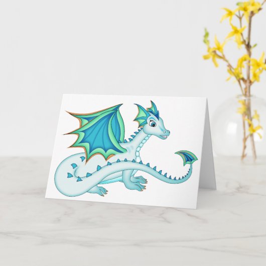 De blauwe Kaart van de Draak van het Ijs (Gele Bloem)