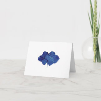 De blauwe kaart van de hydrangea hortensianota