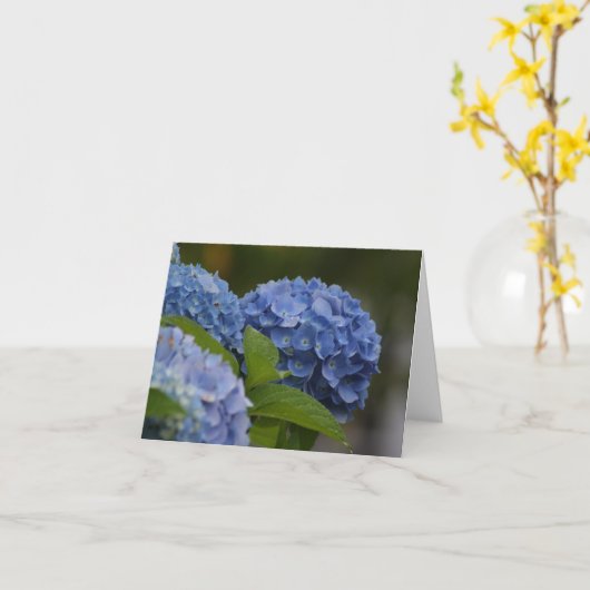 De blauwe Kaart van de Nota van de Hydrangea (Gele Bloem)