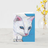 De blauwe Kaart van de Nota van de Kat van Ogen (Gele Bloem)