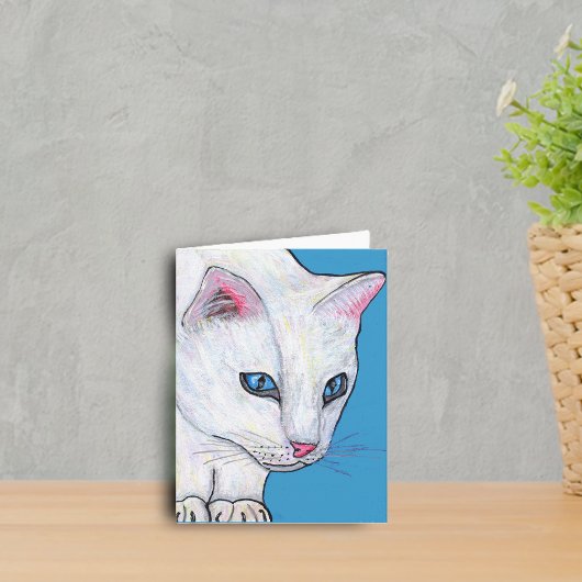 De blauwe Kaart van de Nota van de Kat van Ogen
