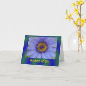 De blauwe Kaart van de Sympathie van de Bloem van (Gele Bloem)