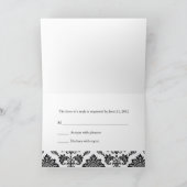 De blauwe Kaart van het Damast RSVP (Binnen)