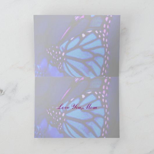 De blauwe Kaart van het Moederdag van de Vlinder (Binnen)