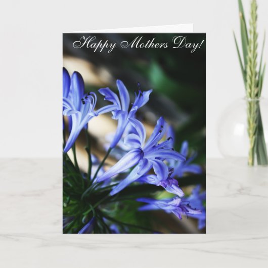 De blauwe Kaart van het Moederdag Wildflower (Voorkant)