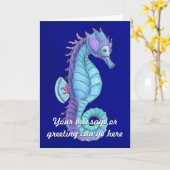 De blauwe Kaart van het Zeepaardje (Gele Bloem)