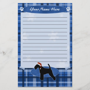 De blauwe Kantoorbehoeften van Terrier van Briefpapier