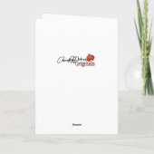 De blauwe Kerstboom van de Vlinder Feestdagen Kaart (Achterkant)