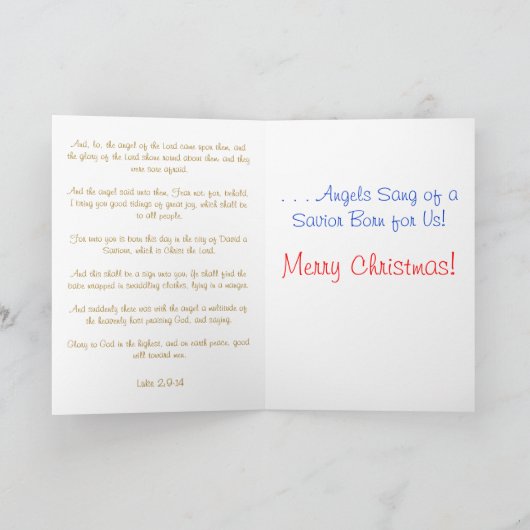 De blauwe Kerstkaart van de Ster, w/Scripture Feestdagen Kaart (Binnen)