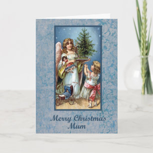 De Blauwe Kerstkaart van Mum Feestdagen Kaart