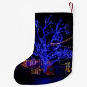 De blauwe kerststaart kleine kerstsok (Achterkant)