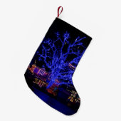 De blauwe kerststaart kleine kerstsok (Voorkant (Hangend))