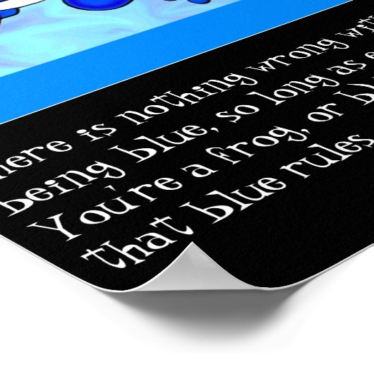 De blauwe kikkervis poster (Hoek)