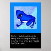 De blauwe kikkervis poster (Voorkant)