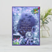 De blauwe klok slaat 12 nieuwjaarsfeest kaart (Staand voorkant)