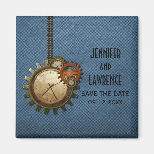 De blauwe  Klok sparen de Magnetische Datum Magneet