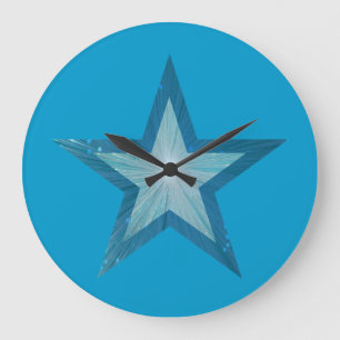 De blauwe klok van de Ster om blauw