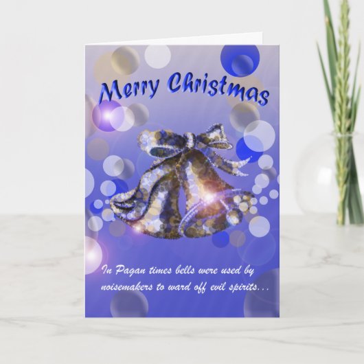 (De Blauwe) Klok van Kerstmis Feestdagen Kaart (Voorkant)