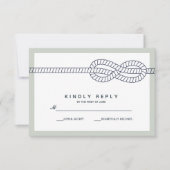 De blauwe knoop | Bruiloft RSVP (Voorkant)