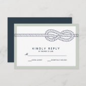 De blauwe knoop | Bruiloft RSVP (Voorkant / Achterkant)