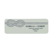 De blauwe knoop | Nautical Maritime Wedding Etiket (Voorkant)