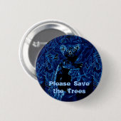 De blauwe Koala bewaart onze Bomen Ronde Button 5,7 Cm (Voorkant /achterkant)