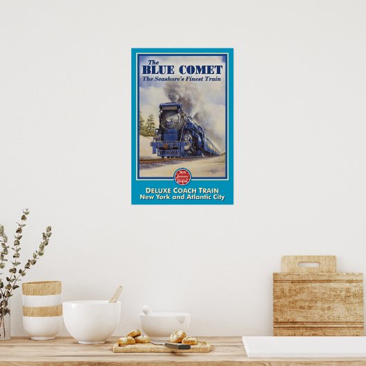 De blauwe komeet poster (Keuken)