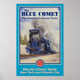 De blauwe komeet poster
