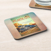 De blauwe komeet trein bier onderzetter (Linkerzijde)