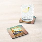 De blauwe komeet trein bier onderzetter (Rechterzijde)